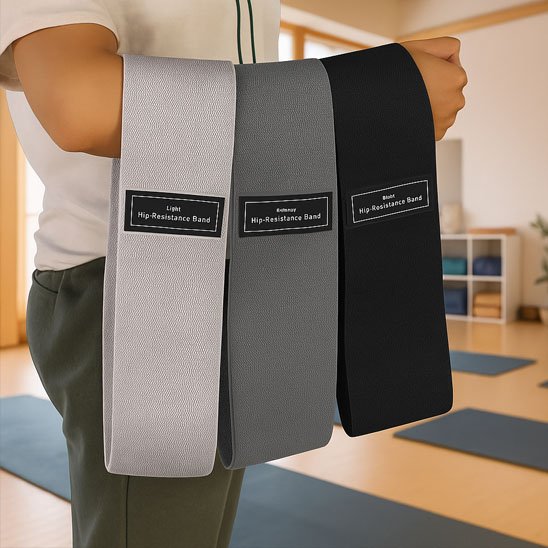 elastique musculation pour jambes et fessiers ensemble de trois bandes de résistance de différentes intensités