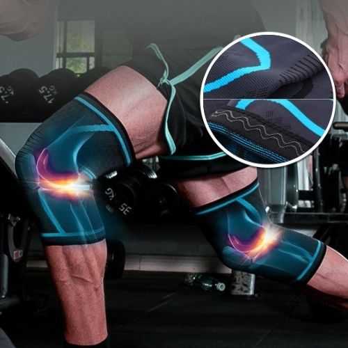 sportif-portant-genouillère-fait-une-fente-avant-dans-une-salle-de-fitness