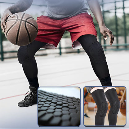 joueur-de-basket-portant-genouillère-dribble-un-ballon-de-basket