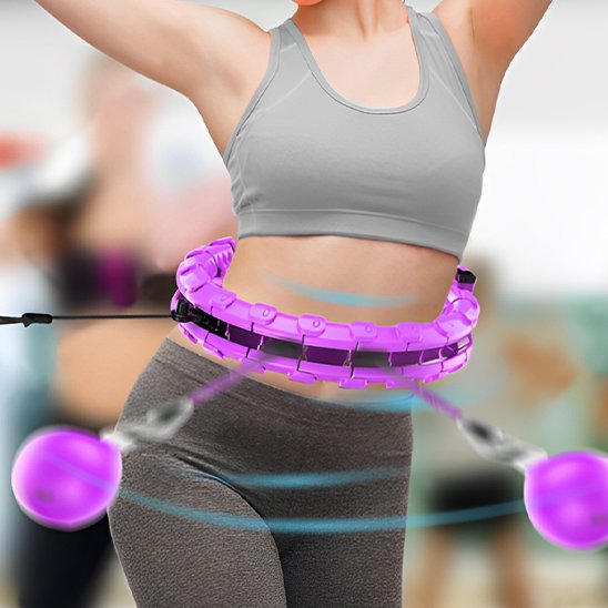 Hula hoop fitness lesté en mouvement autour de la taille accessoire efficace pour brûler des calories et sculpter la silhouette