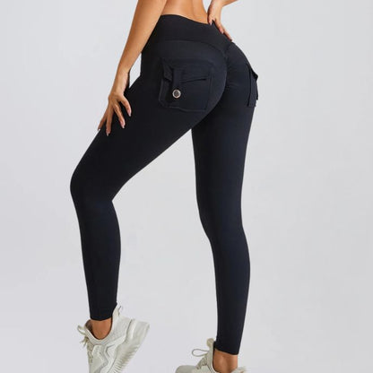 femme porte legging noir