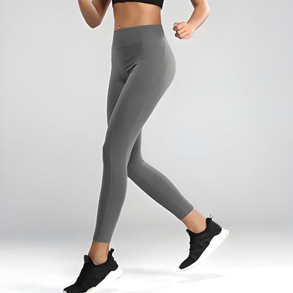 femme porte legging gris foncé vue de côté