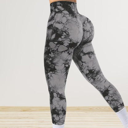 femme porte leggings sport femme gris vue de côté