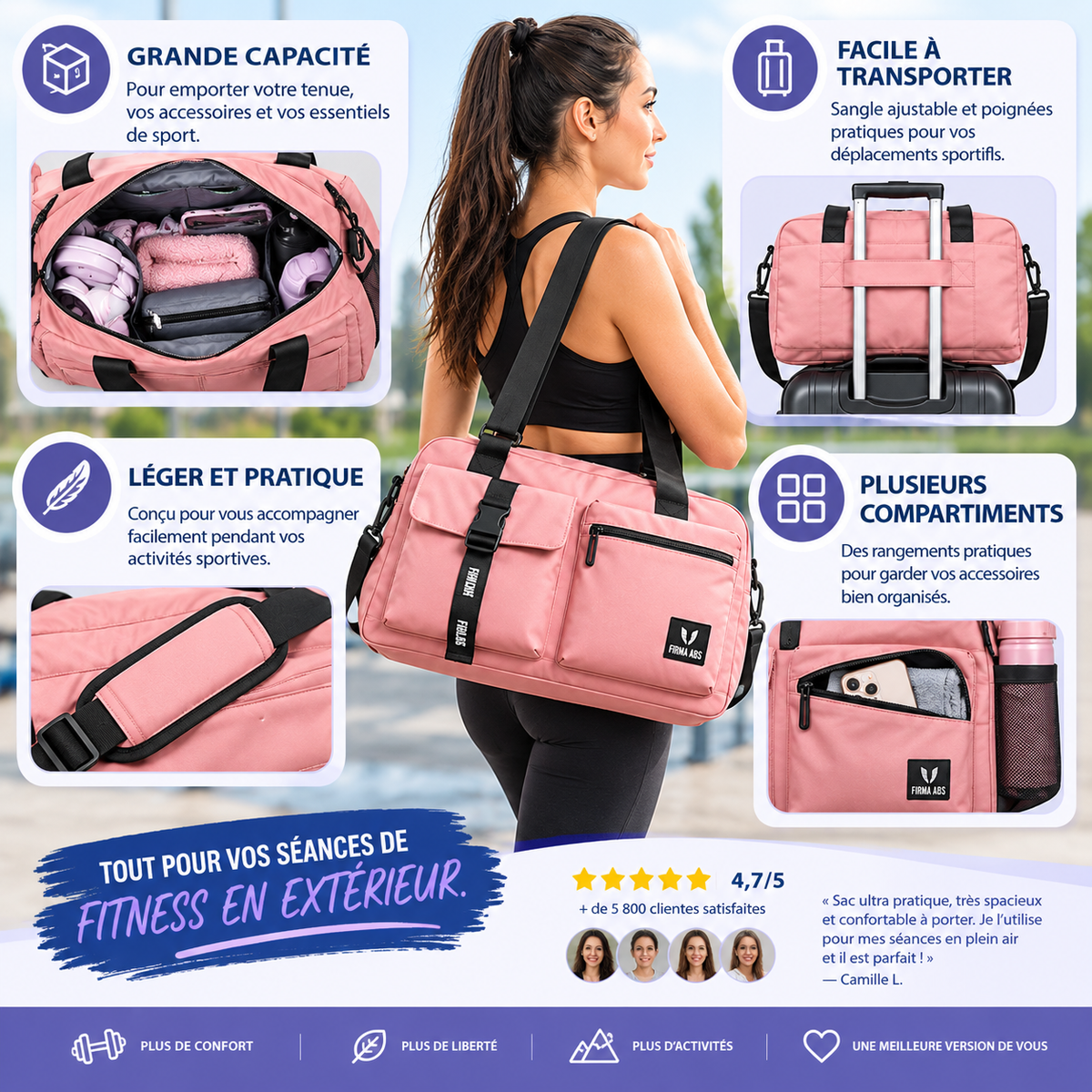 4 bénéfices du sac de sport fitness vivasac